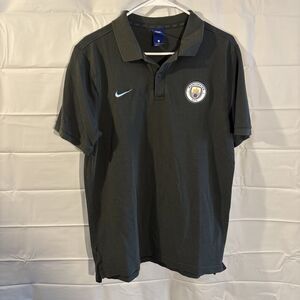 Manchester City 2017-18 Nike Polo Dark Green Men’s Large Short Sleeve W/ Crest